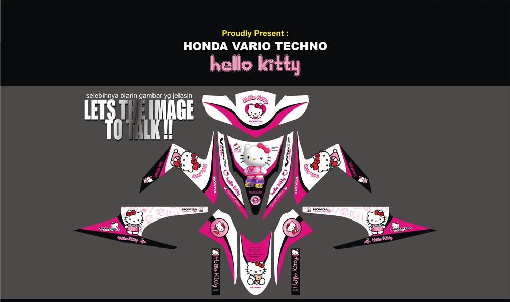 SMD44 HONDA VARIO TECHNO - HELLO KITTY SolusiPrint