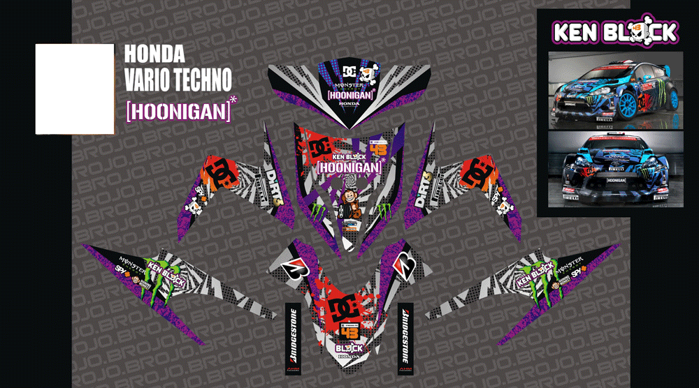 SMI53 HONDA VARIO TECHNO SILVER PURPLE - HOONIGAN