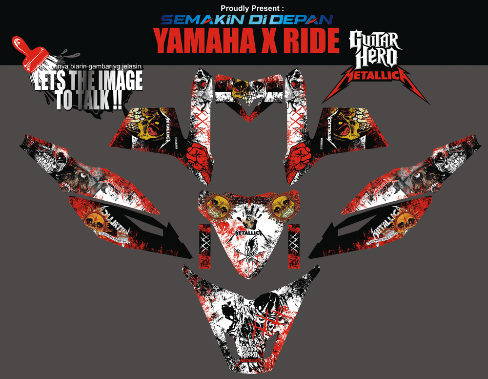SMG46 X RIDE METALLICA PUSHEAD SolusiPrint