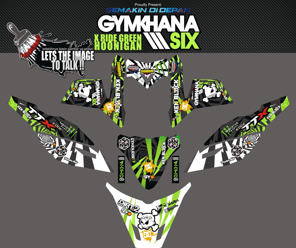 SMG13 X RIDE - GYMKHANA GREEN MONSTER SolusiPrint