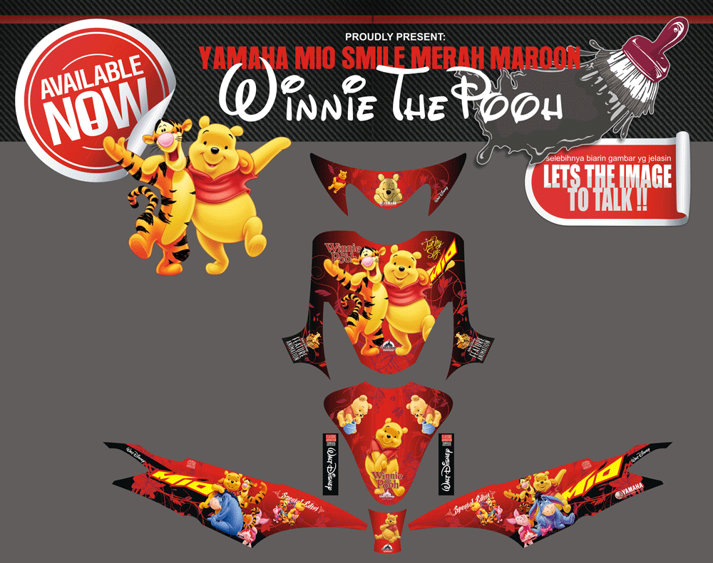 SMC31 MIO SMILE MAROON WINNIE THE POOH SolusiPrint