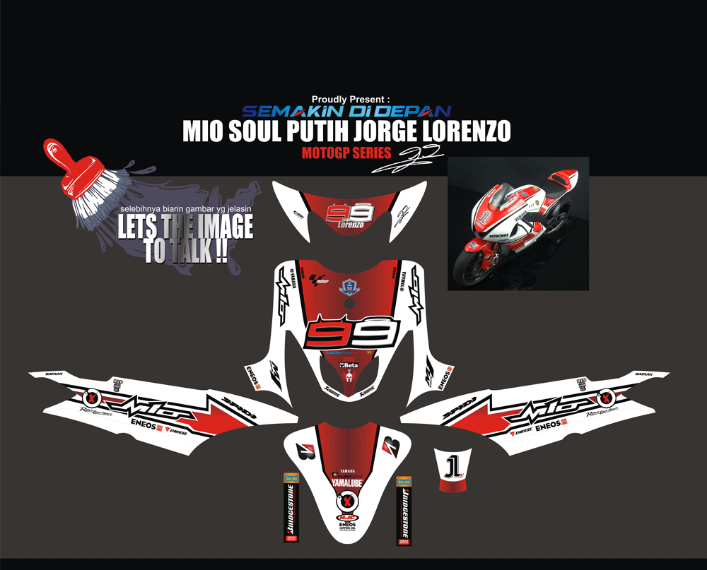 SMF43 MIO SMILE-LORENZO PUTIH MERAH SolusiPrint