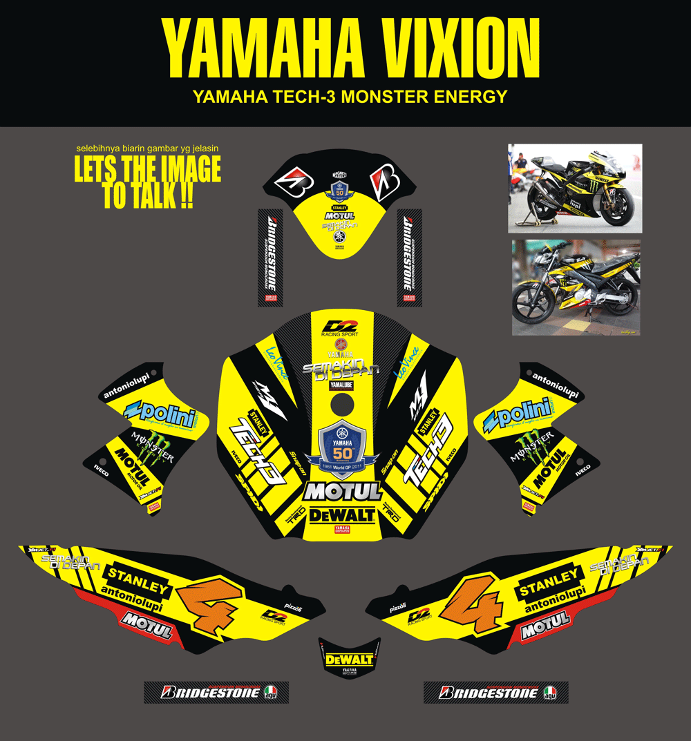 SMB127 YAMAHA VIXION-TECH-3 MONSTER ENERGY SolusiPrint