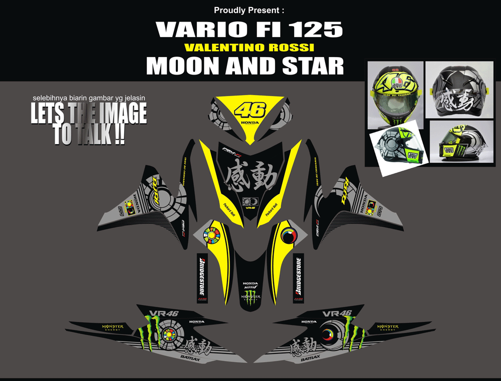 SME19 HONDA VARIO FI - MOON AND STAR SolusiPrint