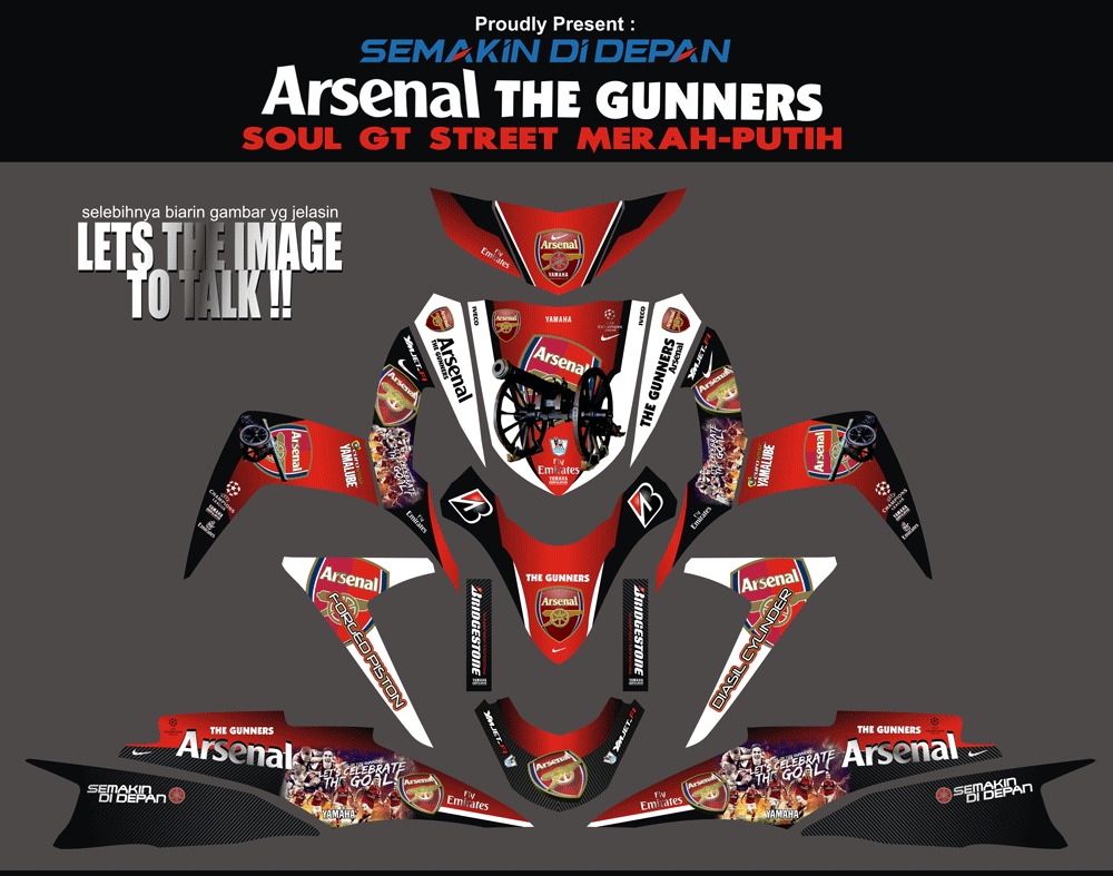 SMF61 SOUL GT MERAH-ARSENAL SolusiPrint