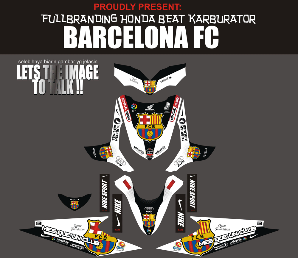 SMC8 HONDA BEAT KARBU PUTIH-BARCELONA FC SolusiPrint