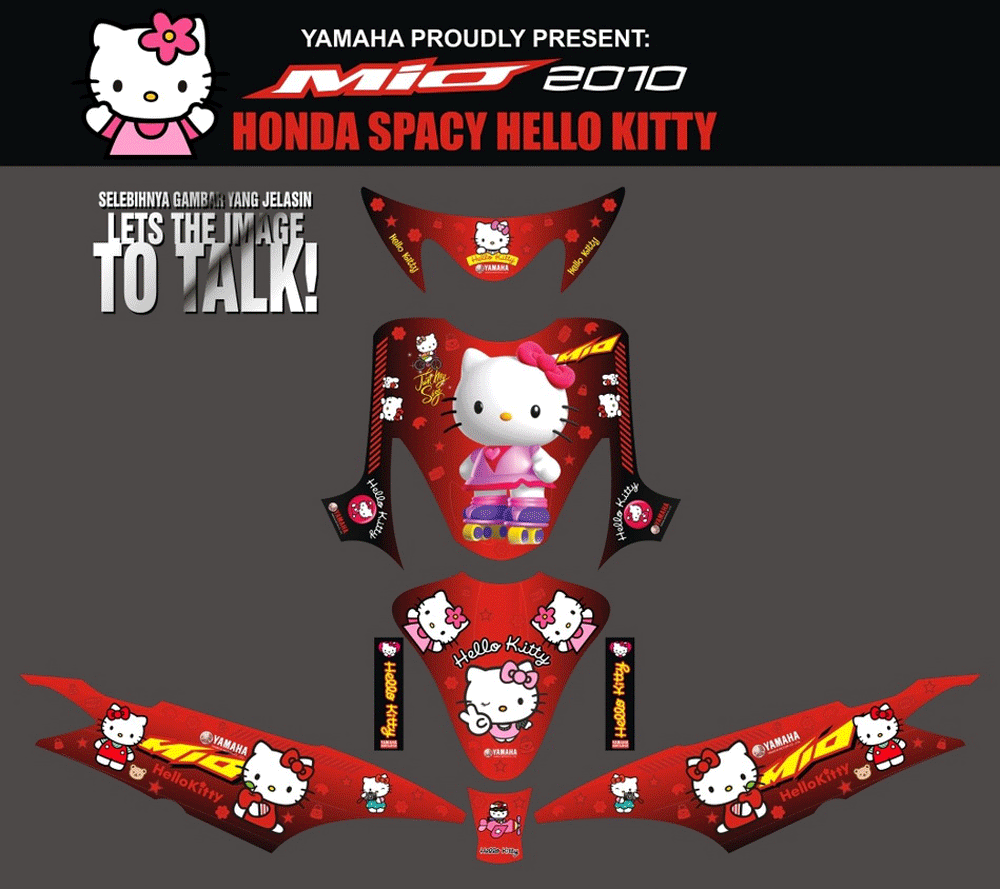 SMC61 YAMAHA MIO SMILE MERAH-HELLO KITTY SolusiPrint